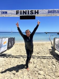 Suda At The Busselton Jetty Swim Finish Line